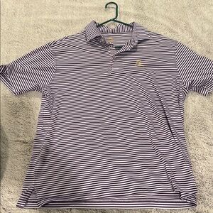 Rhoback Purple and White Polo Shirt Classic Stripes